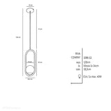 Czarna lampa - biała kula 14cm, wisząca do salonu sypialni (E14) Aldex (Riva) 1086G1