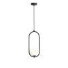 Czarna lampa - biała kula 14cm, wisząca do salonu sypialni (E14) Aldex (Riva) 1086G1