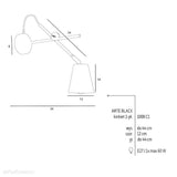 Czarna lampa ścienna - industrialna - loftowa, kinkiet 1xE27, Aldex (Arte) 1008C1