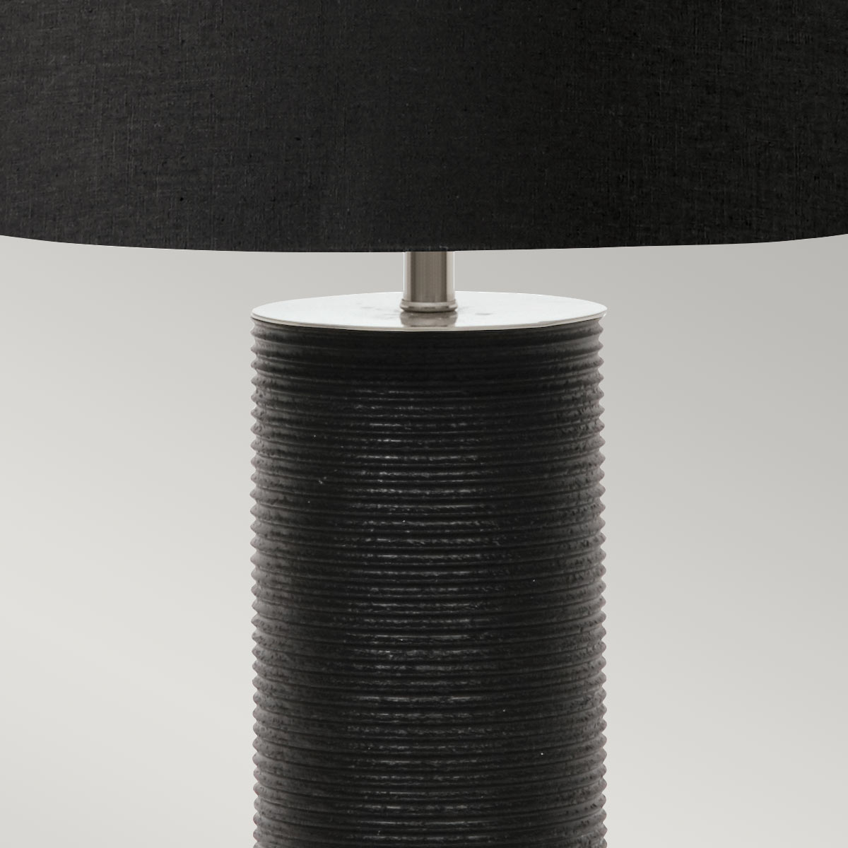 Czarna lampa stołowa Ripple (żywica epoksydowa) - Elstead (1xE27)