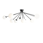 Czarna lampa sufitowa Holm - Aldex, białe kule 10x14cm (E14) 1082PL-M1