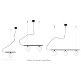 Czarna lampa wisząca industrialna, vintage do salonu (żyrandol na listwie 3xE27) Aldex (beryl) 976E1