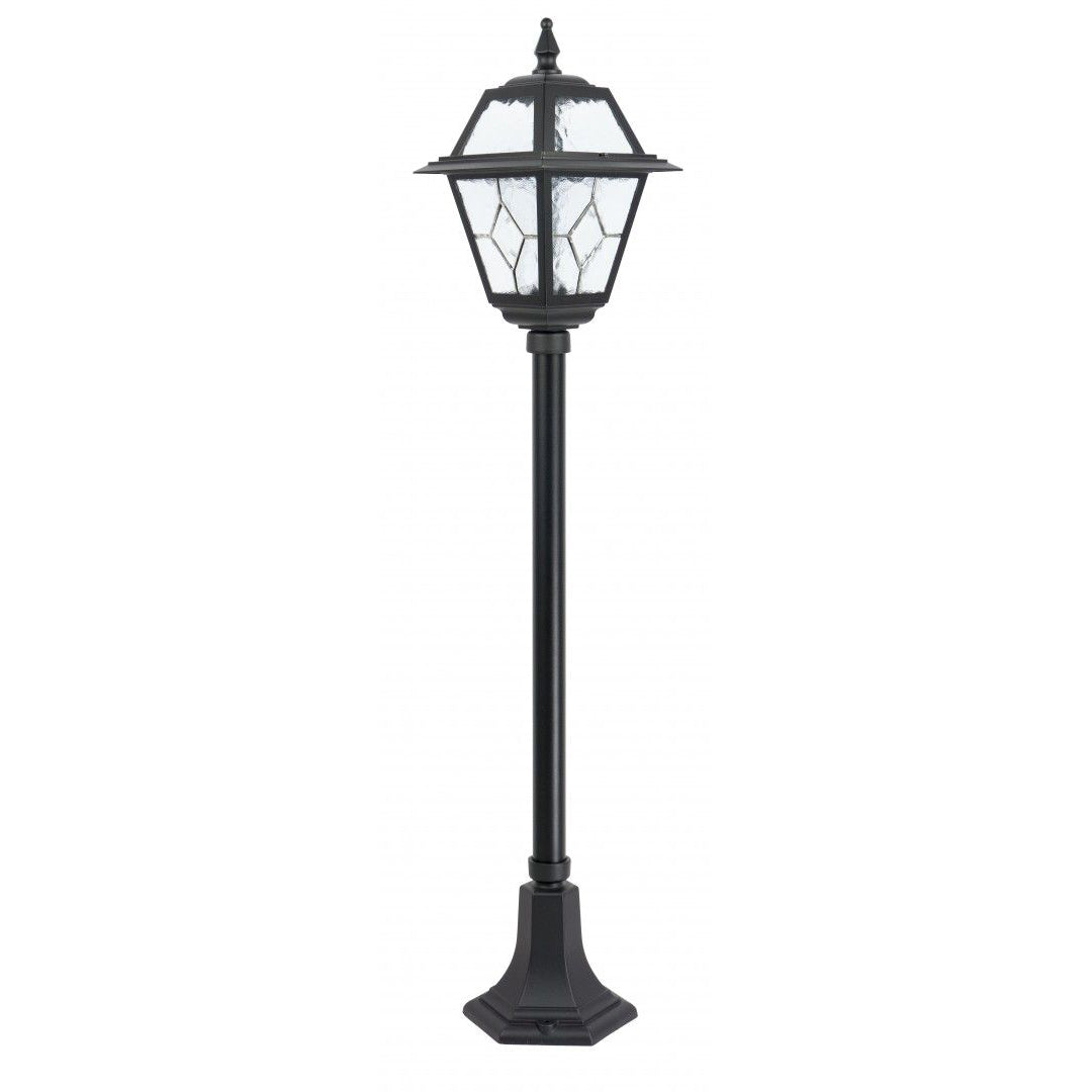 Czarna latarnia - Witraż, stojąca lampa 80/110/160cm zewnętrzna ogrodowa (1x E27) SU-MA
