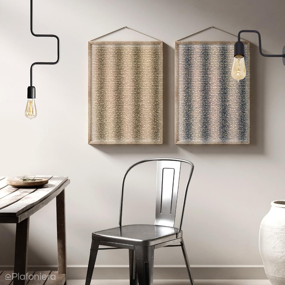 Czarna metalowa lampa ścienna - kinkiet 1xE27, Aldex (eko black) 857C - ePlafoniera