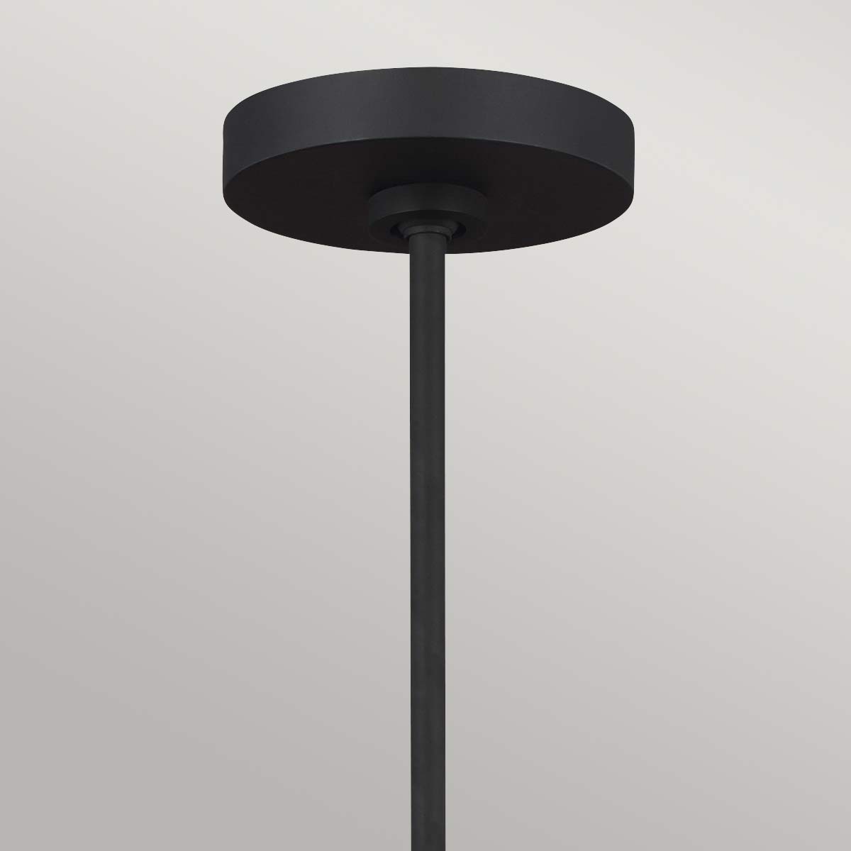 Czarna metalowa lampa wisząca, żyrandol do wysokich pomieszczeń, 5xE27 Feiss (Joan)