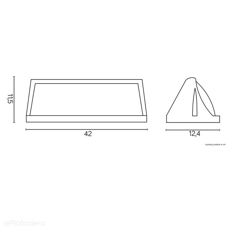 Czarna, szara lampa ścienna zewnętrzna 12x42cm, na elewację ogrodowa (2x E27) SU-MA (Nelly)