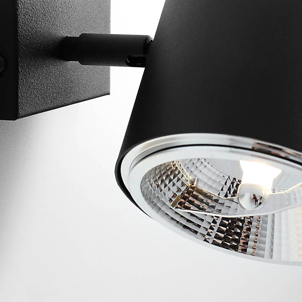 Czarna lampa - spot ścienna, kinkiet (regulowana, ustawna 1xGU10) Aldex (Bot)1047C - ePlafoniera