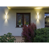Podłużna lampa ścienna zewnętrzna garażowa LED 2x3W - kinkiet ogrodowy (biały/grafit) SU-MA (Tin)