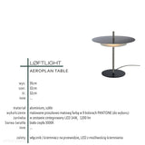 Designerska lampa stołowa Aeroplan Table ze ściemniaczem - Loftlight (różne kolory)