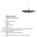 Designerska lampa wisząca Aeroplan 47cm, Loftlight dostępne różne kolory