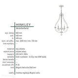 Drewniana lampa wisząca 40cm (rdzawe żelazo) do salonu kuchni sypialni (3xE14) Hinkley (Middlefield)