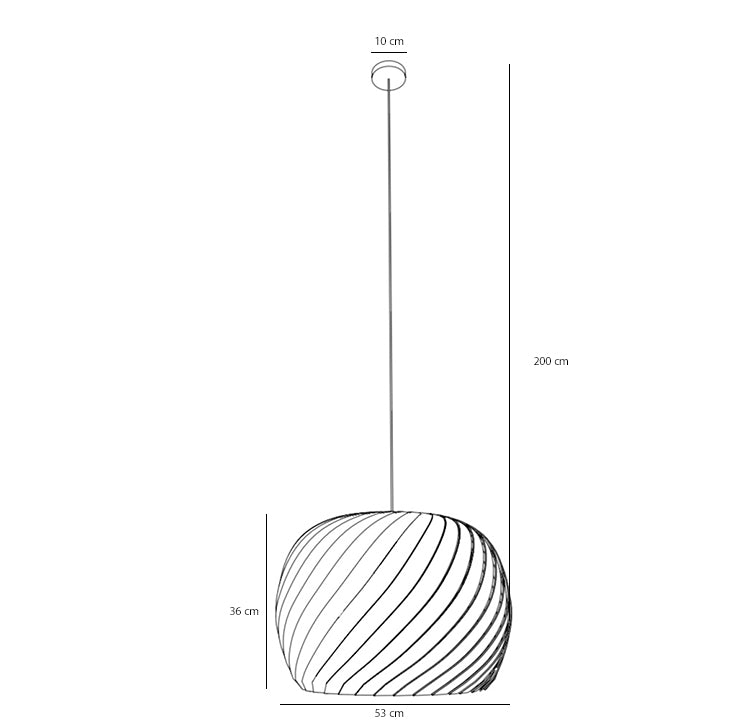 Drewniana lampa wisząca Nature Dark / Nature Light - Aldex