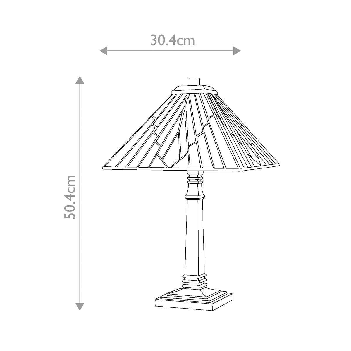 Duża lampa stołowa Alderley w stylu Tiffany - Elstead Lighting (Vintage brąz)