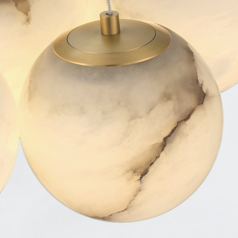 Duża lampa wisząca Kepler - 7 źródeł światła - Szczotkowane złoto, Eurofase - ePlafoniera.pl