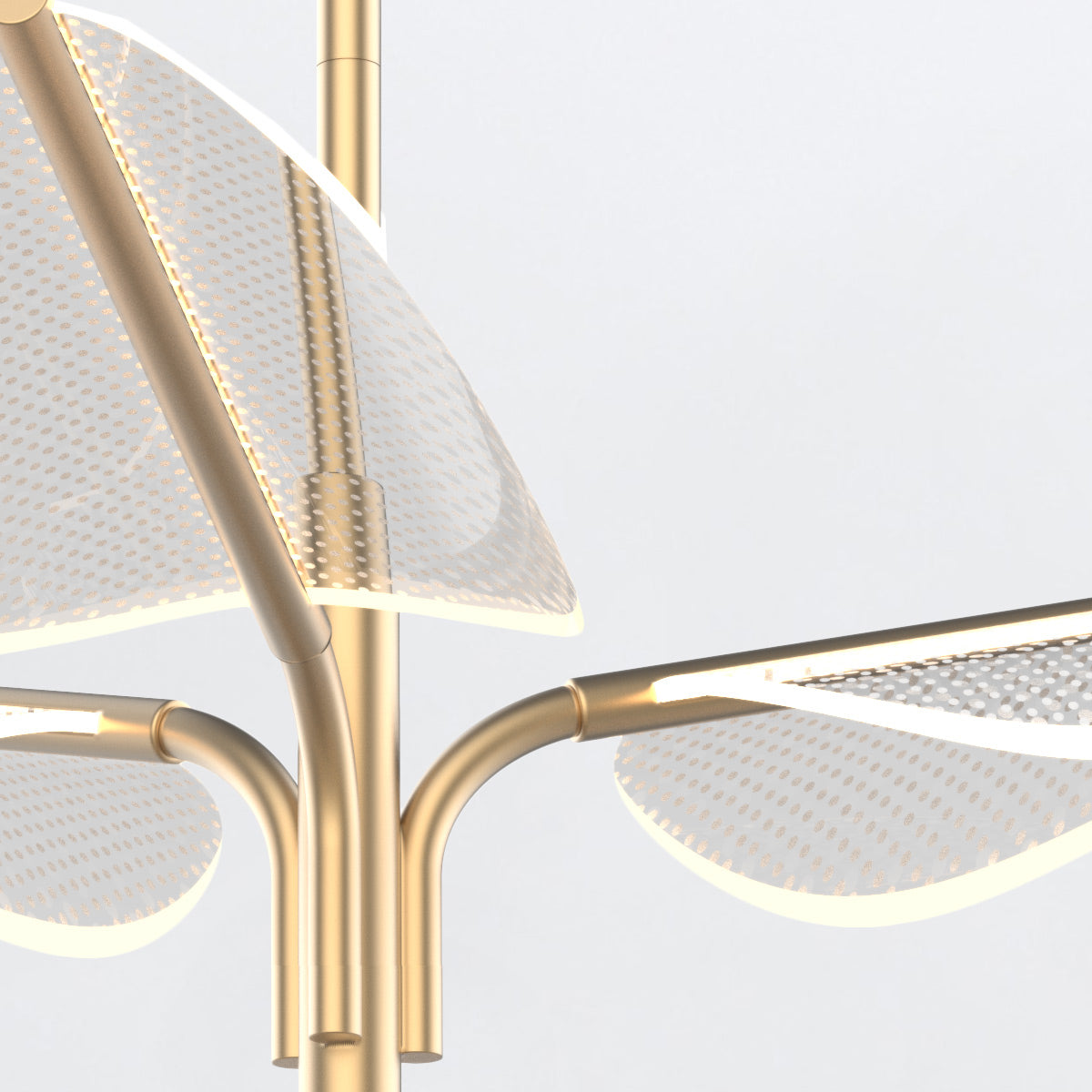 Duża lampa wisząca LED Floriana - Naturalny mosiądz, Alora - ePlafoniera.pl