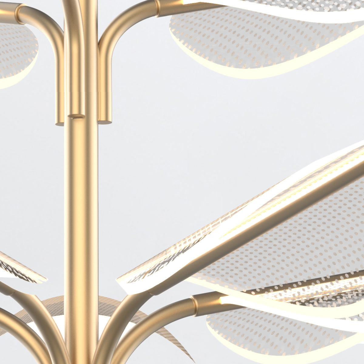 Duża lampa wisząca LED Floriana - Naturalny mosiądz, Alora - ePlafoniera.pl