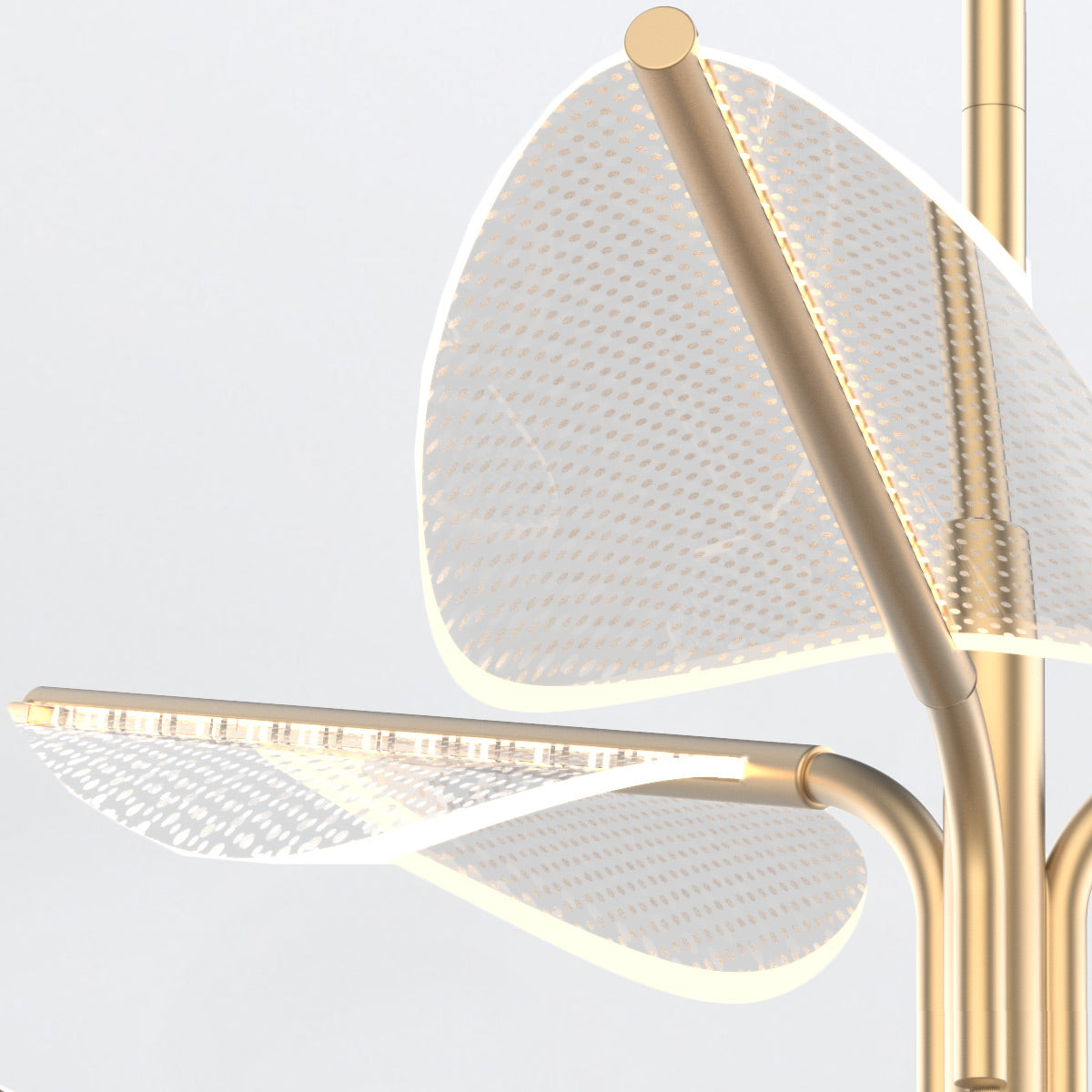 Duża lampa wisząca LED Floriana - Naturalny mosiądz, Alora - ePlafoniera.pl