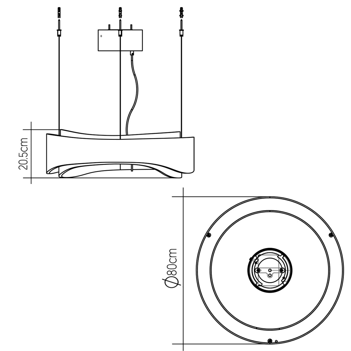 Duża lampa wisząca LED Horizon, Accord Lighting - ePlafoniera.pl
