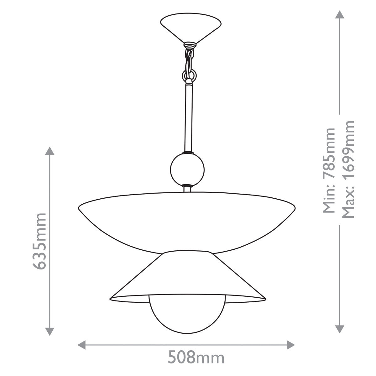 Duża lampa wisząca Saucer - 4 źródła światła - Postarzany mosiądz, Quintiesse - ePlafoniera.pl