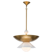 Duża lampa wisząca Saucer - 4 źródła światła - Postarzany mosiądz, Quintiesse - ePlafoniera