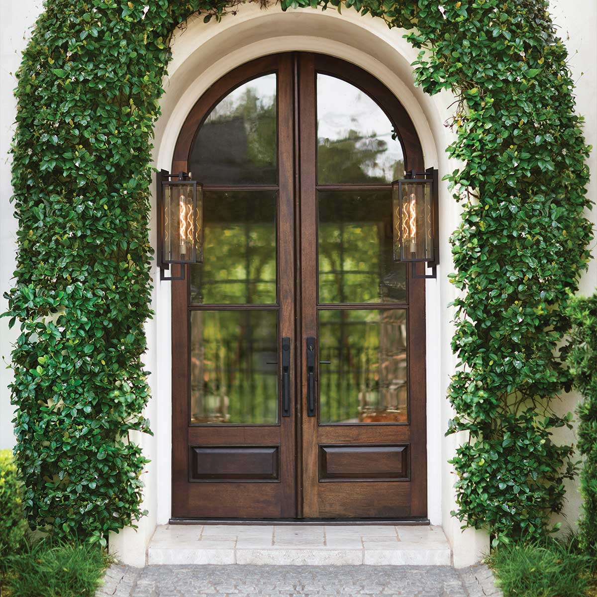 Duża latarnia naścienna Catalina - 1 źródło światła - Czarny, oksydowany brąz, Hinkley - ePlafoniera.pl