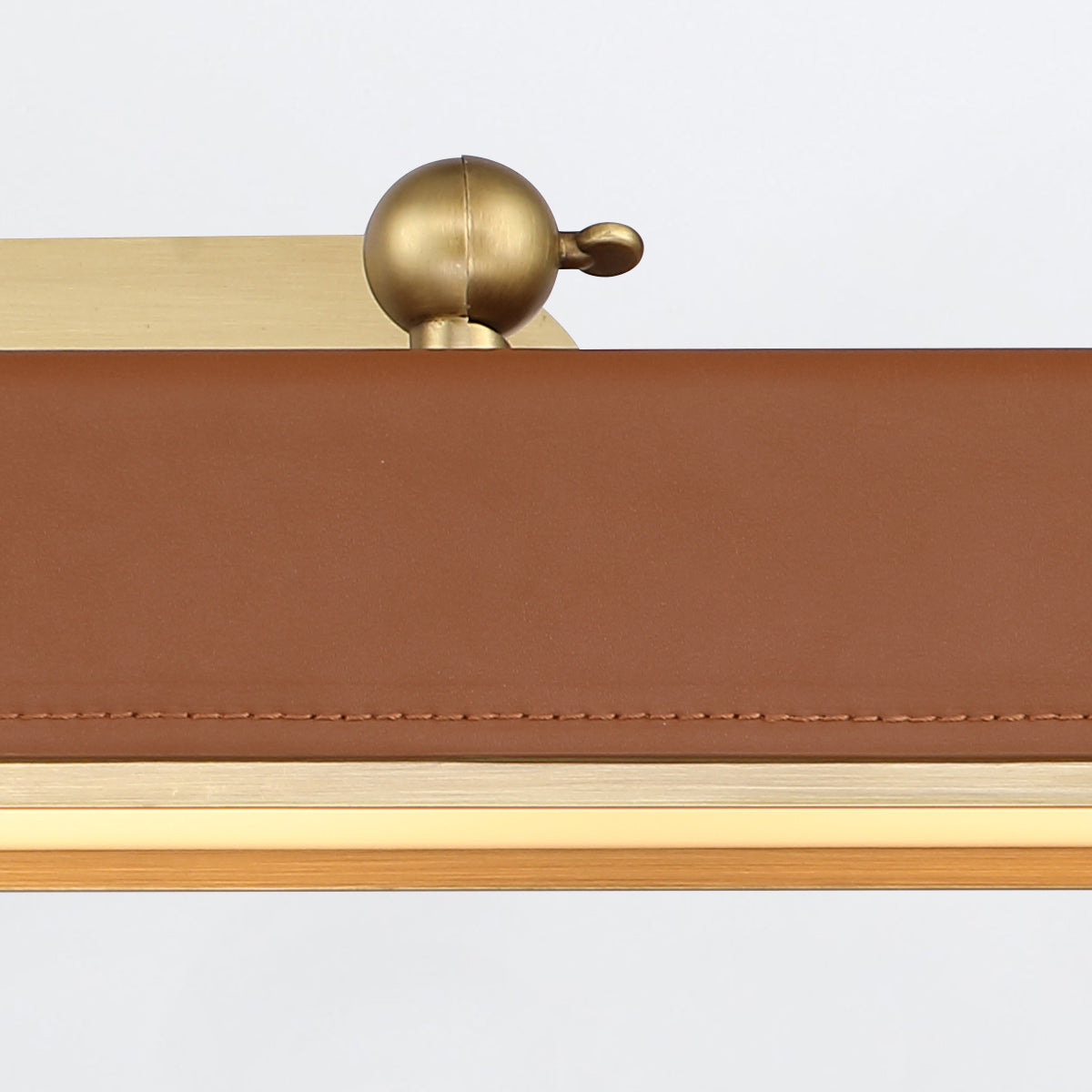 Duża obrazówka LED Valise Picture - Vintage mosiądz, skóra koniakowa, Alora - ePlafoniera.pl