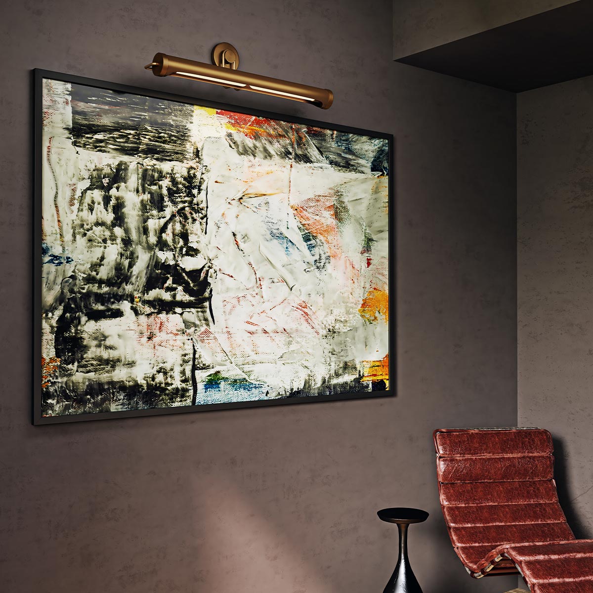 Duża obrazówka Wynwood - 2 źródła światła - Vintage mosiądz, Alora - ePlafoniera.pl