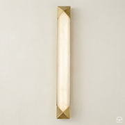 Duży kinkiet LED Caesar - Vintage mosiądz, Alora