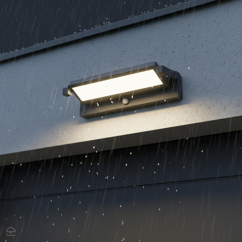 Kinkiet zewnętrzny Ren z regulowaną głowicą i czujnikiem zmierzchu, nad garaż, LED IP65