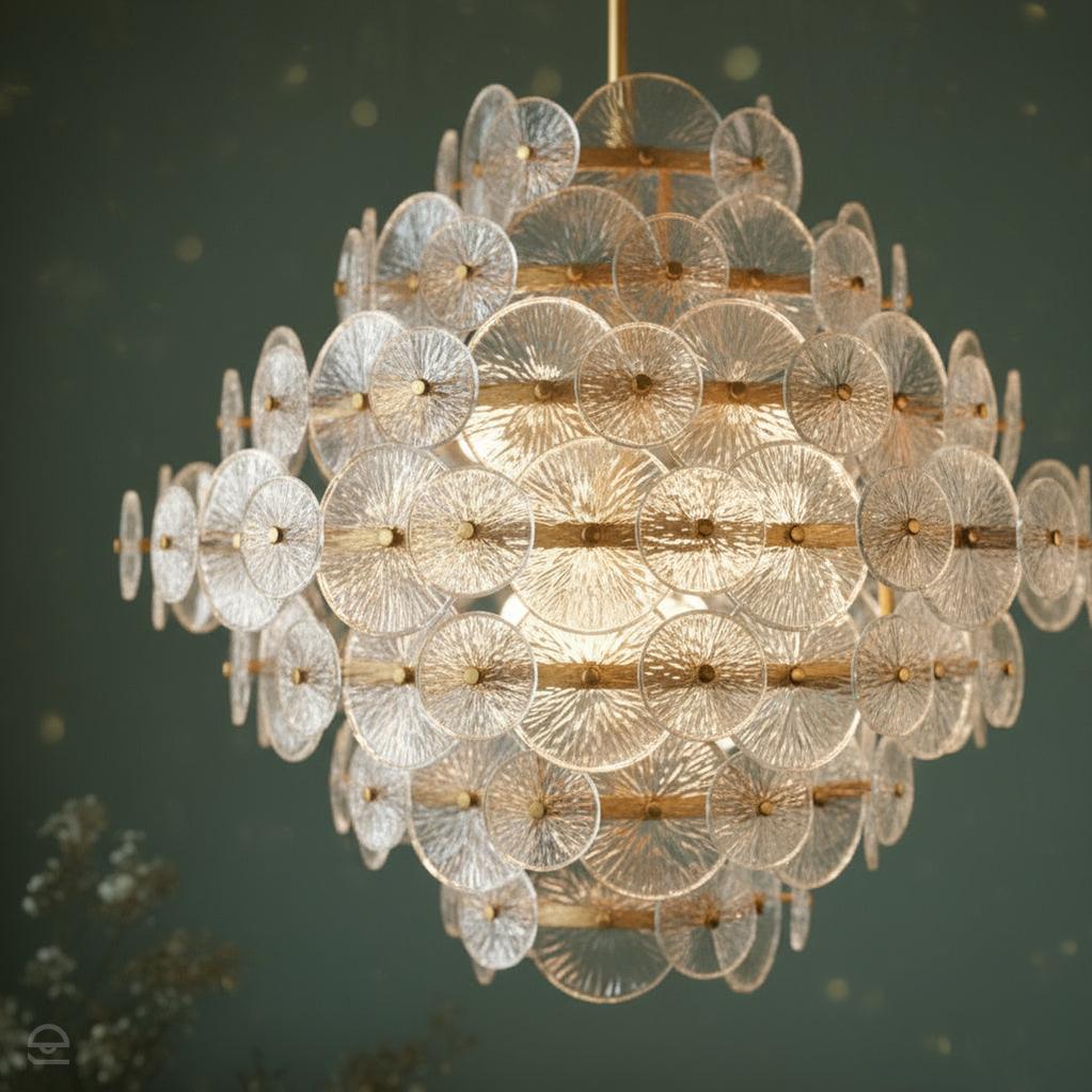 Żyrandol Rene - 16 źródeł światła - Przecierany mosiądz, Hinkley