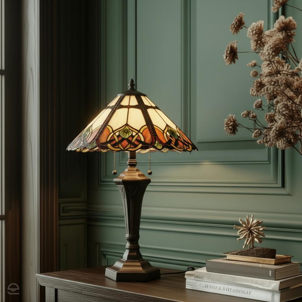 Lampa stołowa witrażowa Tiffany - Cambridge