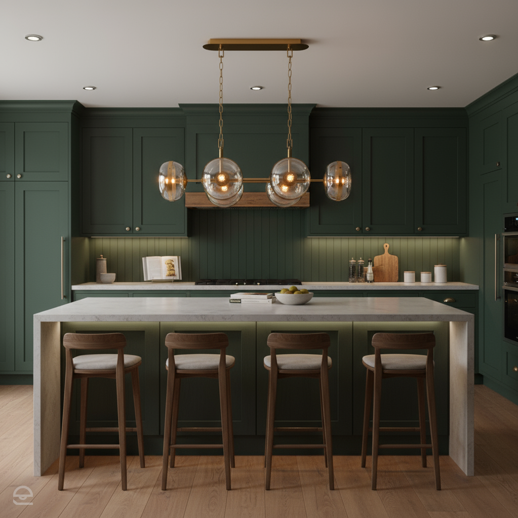 Lampa wyspowa Nottingham - Antyczny mosiądz (6 źródeł światła)