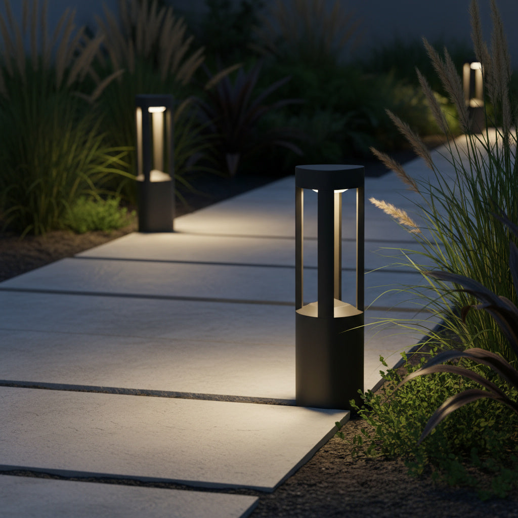 Nowoczesny słupek ogrodowy Fan 30/50/80cm IP54