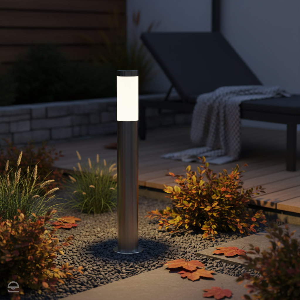 Okrągły słupek czarny/stalowy ogrodowy Inox 45/65/110cm - SU-MA