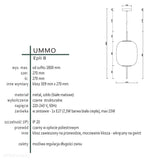 Epli B - nowoczesna lampa wisząca do salonu, kuchni i jadalni Ummo