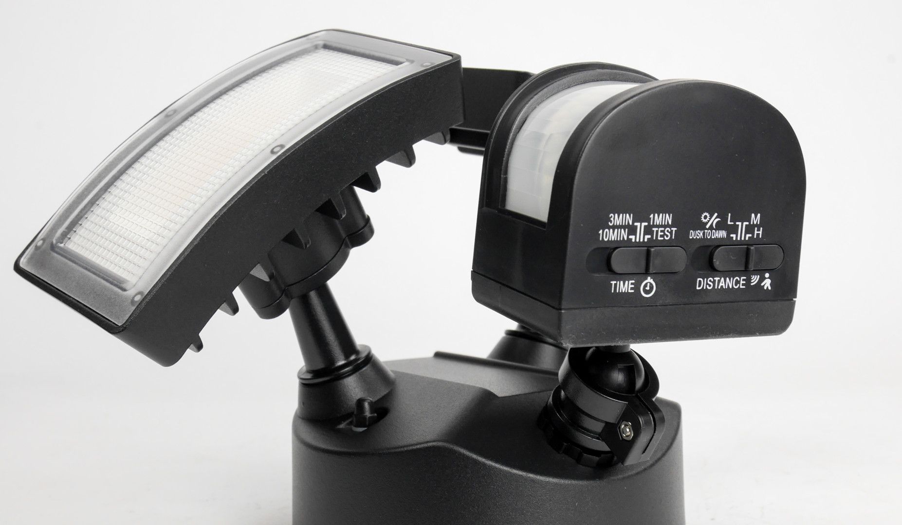 Lampa zewnętrzna, garażowa, ścienna - regulowany reflektor naświetlacz z czujnikiem ruchu i zmierzchu (LED 36W) SU-MA (duo)