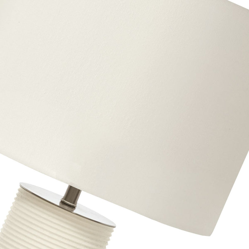 Biała lampa stojąca / stołowa Ripple do salonu / sypialni - Elstead  (1xE27)
