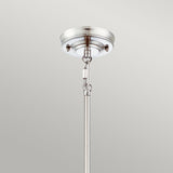 Industrialna lampa wisząca Emery z cesarskim srebrem -  Quoizel, 35cm, 1xE27
