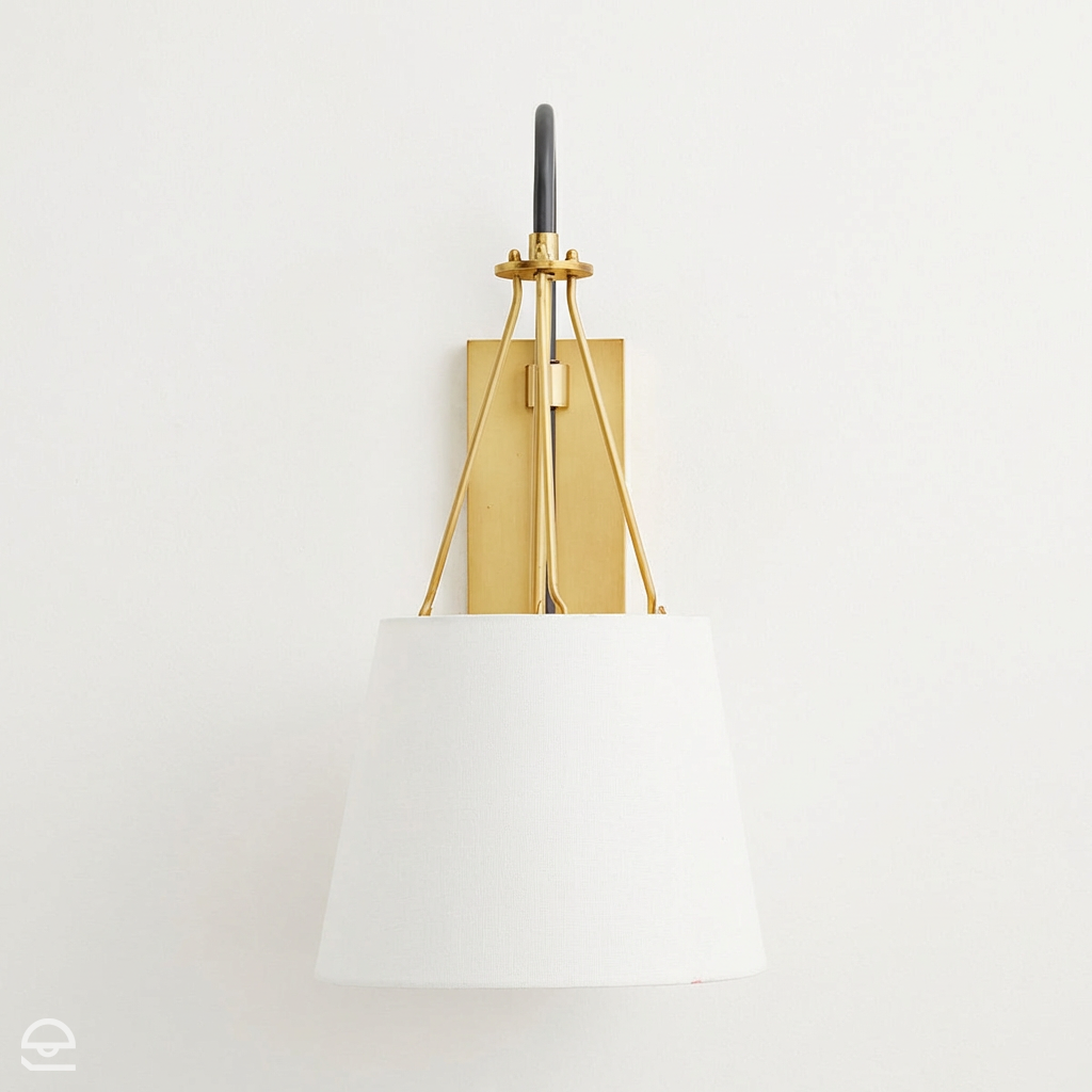 Franklin – kinkiet na łukowym ramieniu, antyczny mosiądz