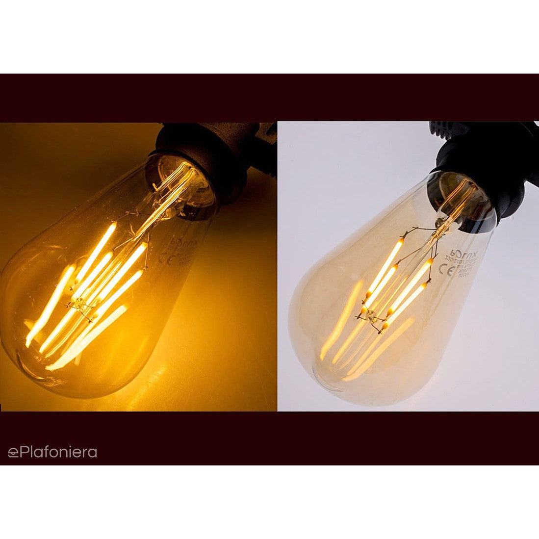 Girlanda zewnętrzna 10m/20m (E27, LED Edison 4W 2000K) lampa ogrodowa, weselna (Kobo S)
