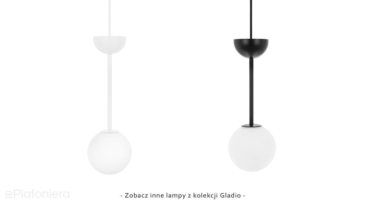 Gladio - nowoczesna czarna lampa wisząca do salonu i sypialni - Ummo