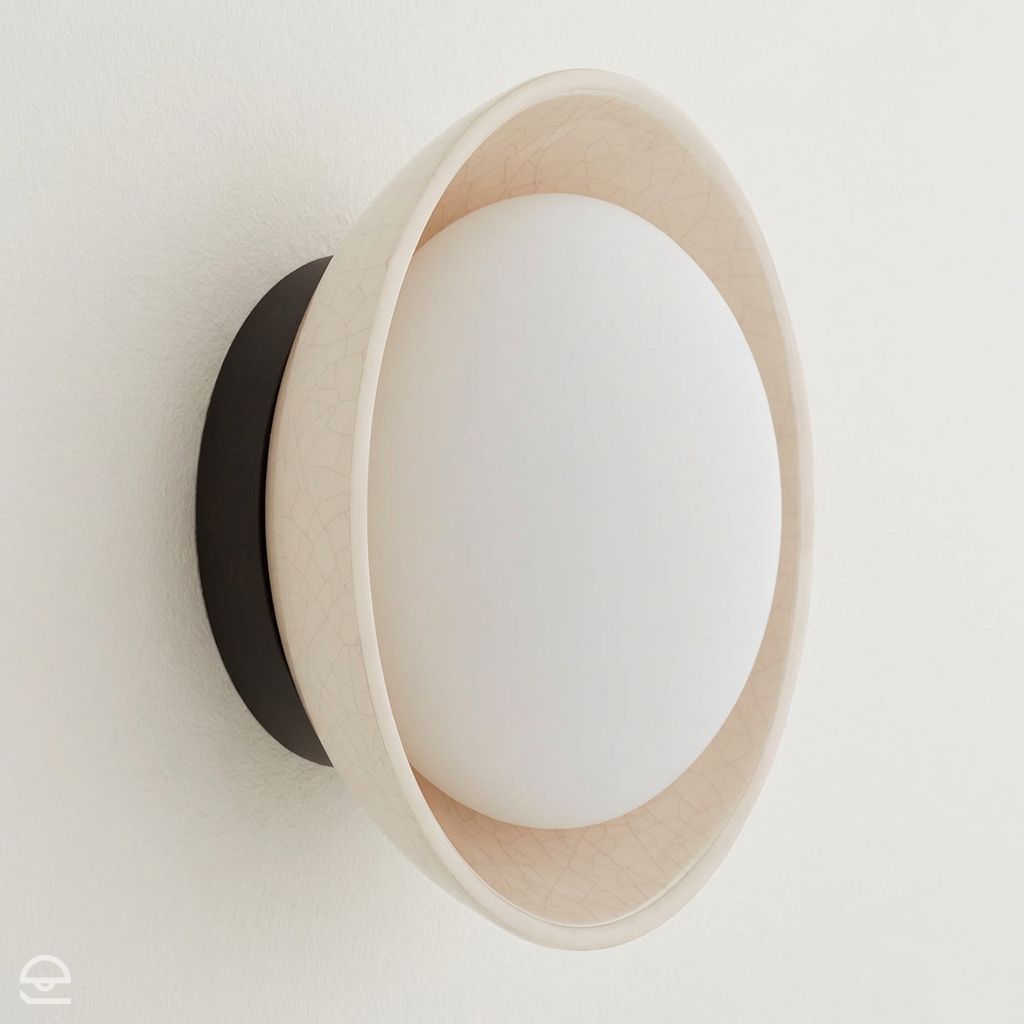 Glaze – kinkiet ceramiczny okrągły, efekt crackle