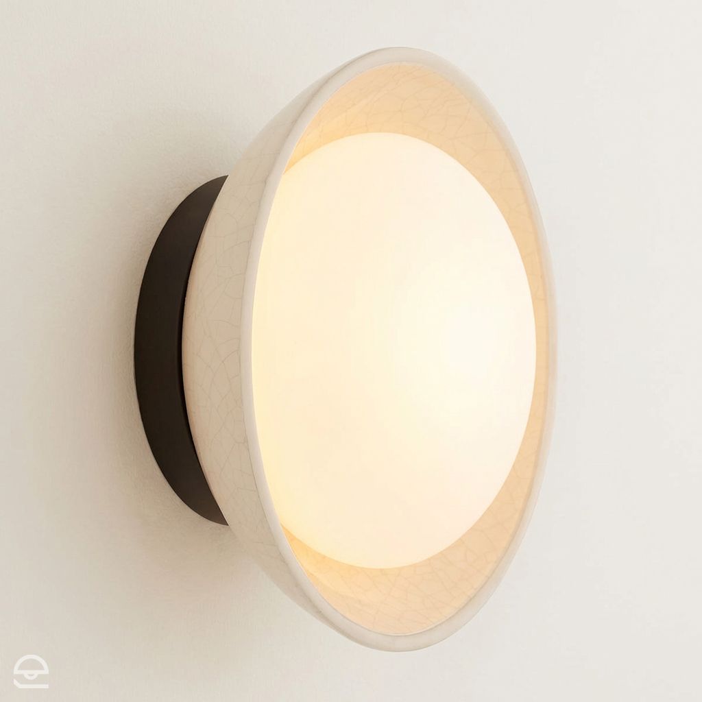 Glaze – kinkiet ceramiczny okrągły, efekt crackle