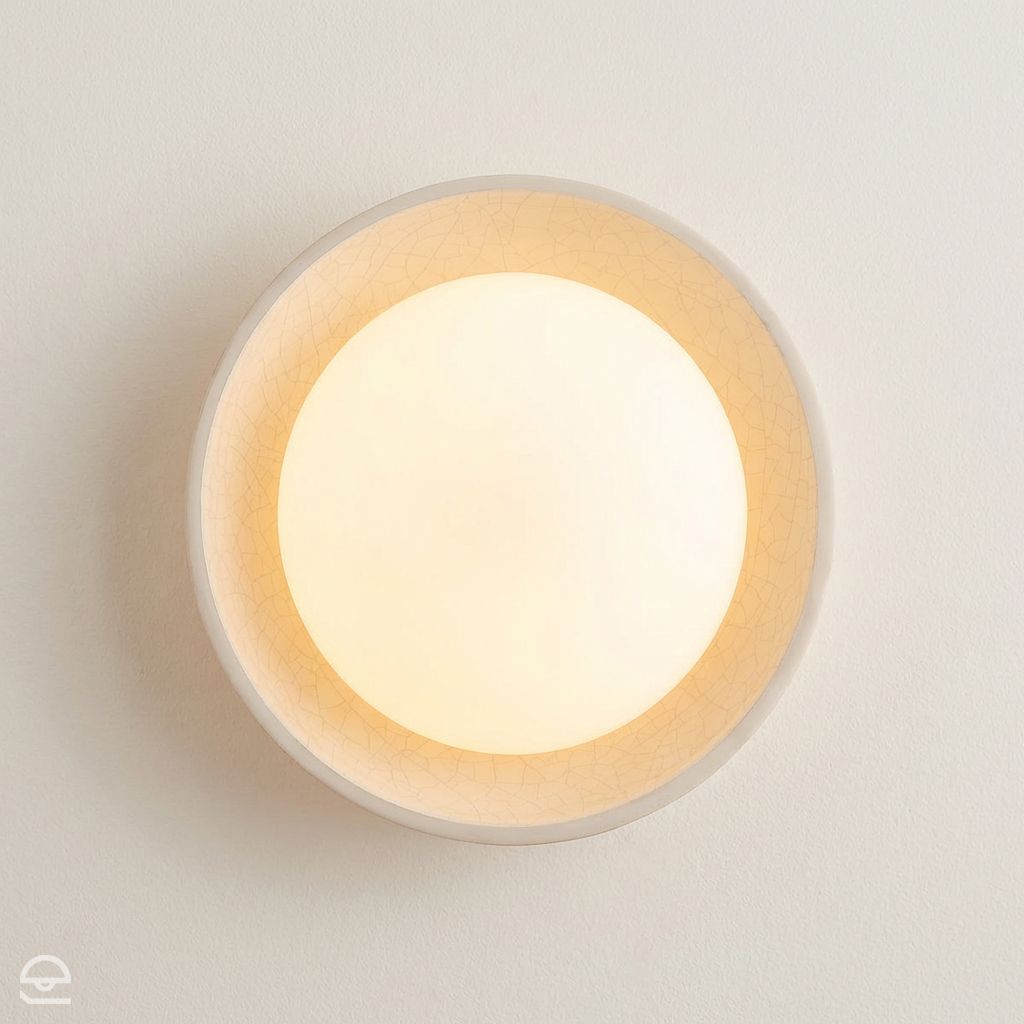 Glaze – kinkiet ceramiczny okrągły, efekt crackle