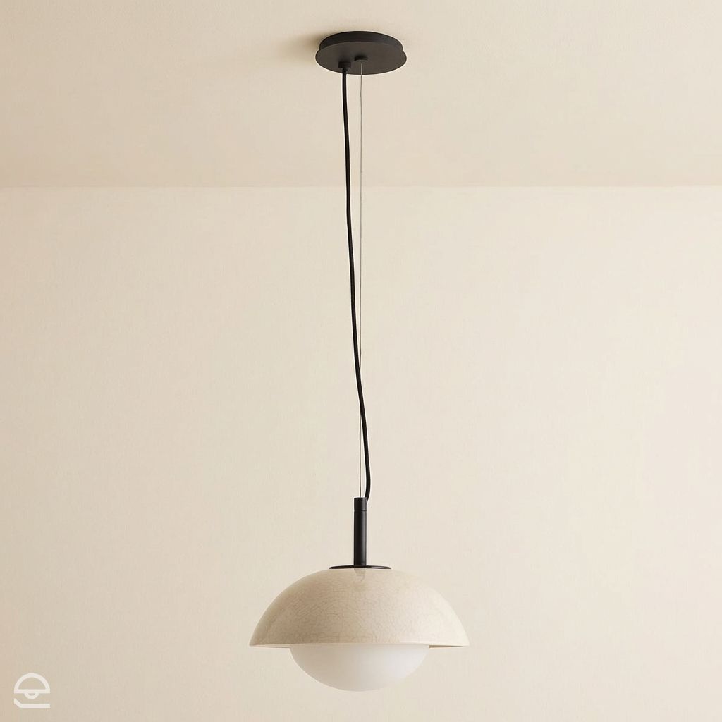 Glaze – lampa wisząca ceramiczna, kość słoniowa (pojedyncza)