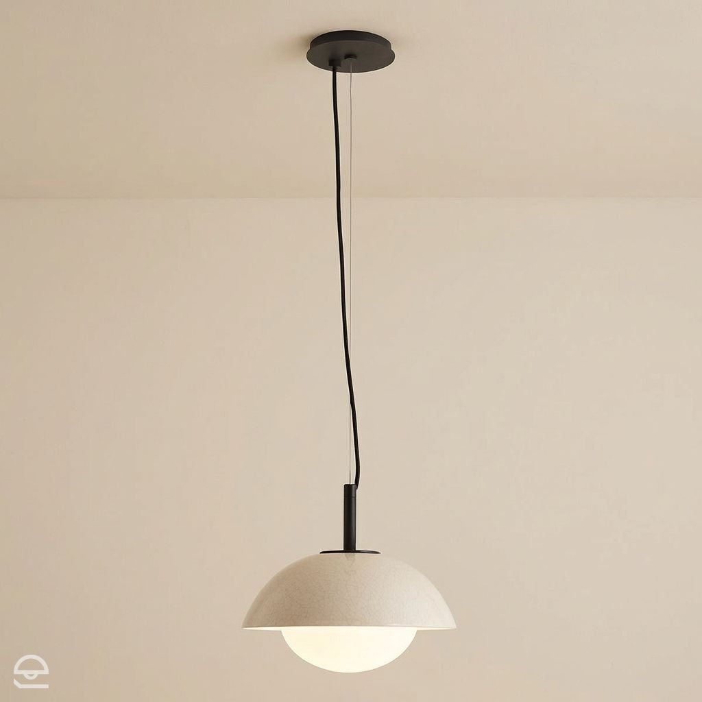 Glaze – lampa wisząca ceramiczna, kość słoniowa (pojedyncza)