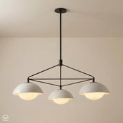 Glaze – żyrandol potrójny ceramiczny (trójkątny), ciemna stal