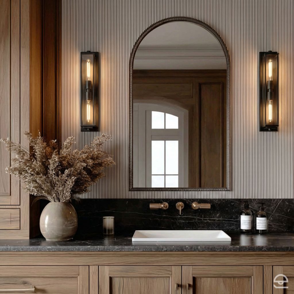 Henri – wysoki kinkiet z dwiema żarówkami, oksydowana czerń