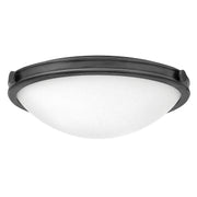 Collier Medium – plafon z opalowym szkłem w stylu lat 50., oksydowana czerń Ø48