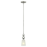 Zelda Mini – lampa wisząca ze szkłem trawionym, polerowany nikiel Ø12